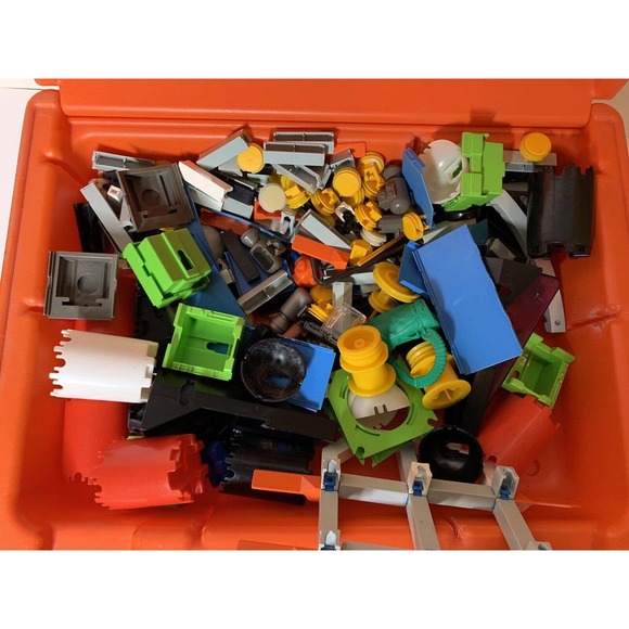 Vintage Fisher Price CONSTRUX Building Toys Lot Construction Set Orange Case - Picture 4 of 10